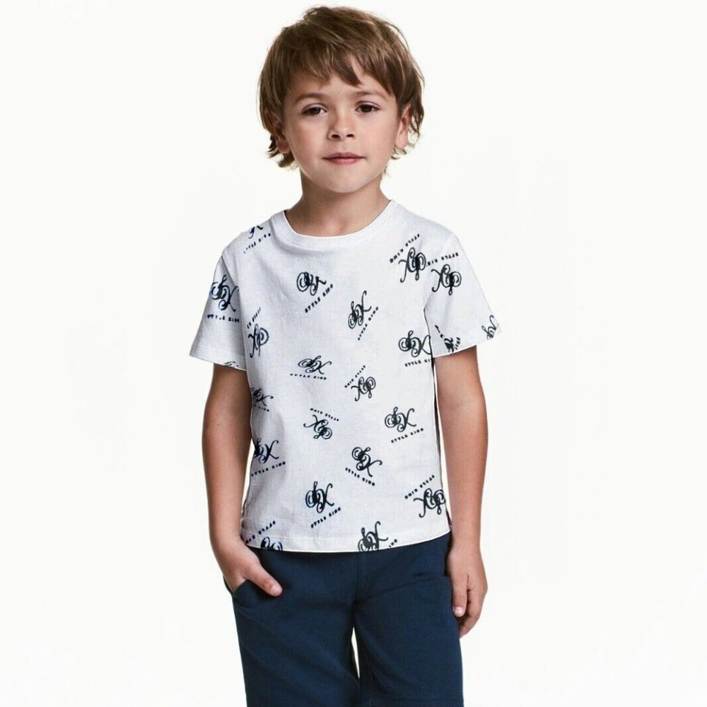 River Island Baby Boys White 'Style King' All over Print T-Shirt